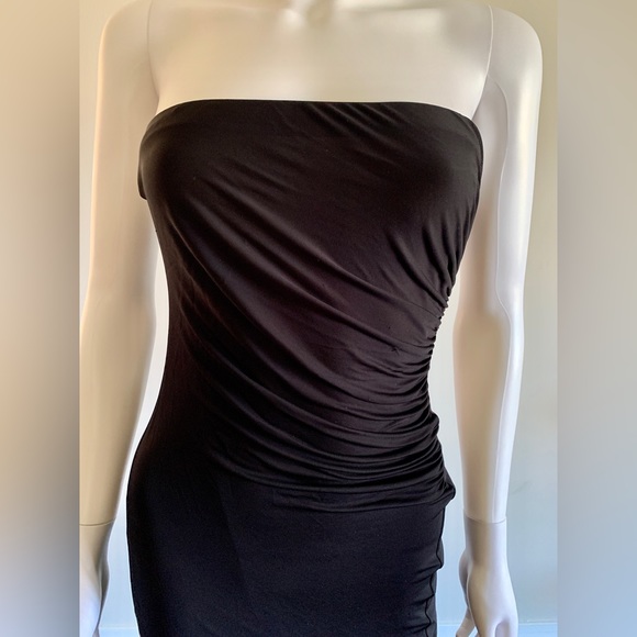 Vintage BCBG Max Azaria Strapless Gown in Black - Picture 2 of 9